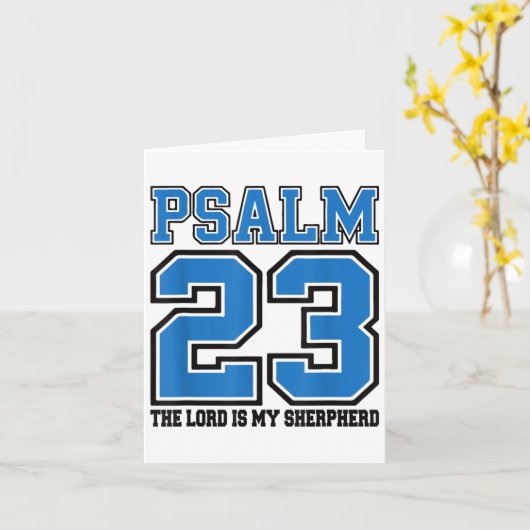 Psalm 23 The Lord Is My Shepherd Funny Christian T Kaart (Gele Bloem)