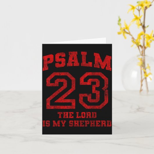 Psalm 23 The Lord Is My Shepherd Kaart (Gele Bloem)