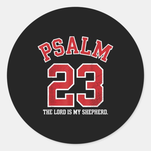 Psalm 23 The Lord Is My Shepherd  Ronde Sticker (Voorkant)
