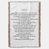 Psalm 23-Throw Blanket Deken (Voorkant Verticaal)