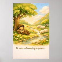 Psalm 23 Verhalenboek Poster | Kinderkamer muur Ku