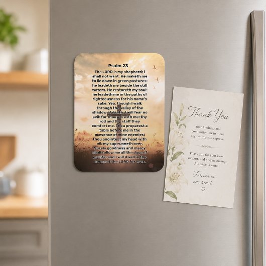 Psalm 23 Verlichte Kruis Magneet
