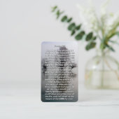 Psalm 23 Verlichte Lake Memorial Prayer Kaart Visitekaartje (Staand voorkant)