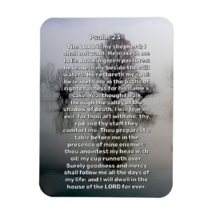 Psalm 23 Verlichte religieuze meren Magneet