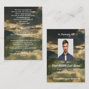 Psalm 23 viering van het leven dienst  visitekaartje