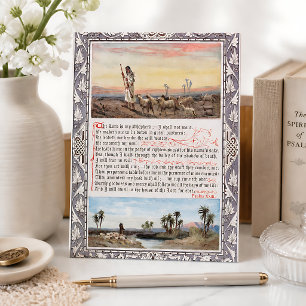 Psalm 23 Vintage Briefkaart