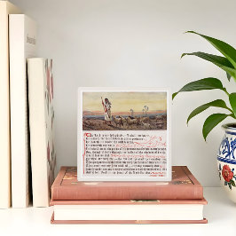Psalm 23 Vintage Kunst Tafelmodel Fotoplaat