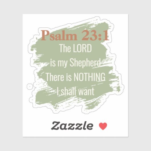 Psalm 23 Vinyl Sticker – The Lord Is My Shepherd  (Vel)