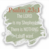 Psalm 23 Vinyl Sticker – The Lord Is My Shepherd  (Voorkant)