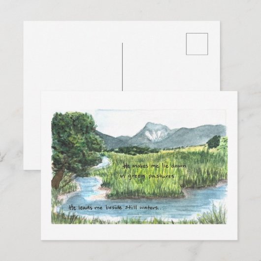 Psalm 23 Visueel briefkaart (Voorkant / Achterkant)