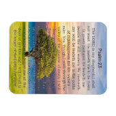 Psalm 23 Waterverf Groene Boom Magneet (Horizontaal)
