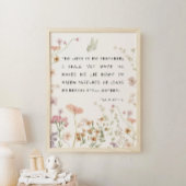 Psalm 23 Wilde Bloemen Bijbeltekst Kinderkamer Poster