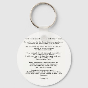 Psalm 23 wit sleutelhanger