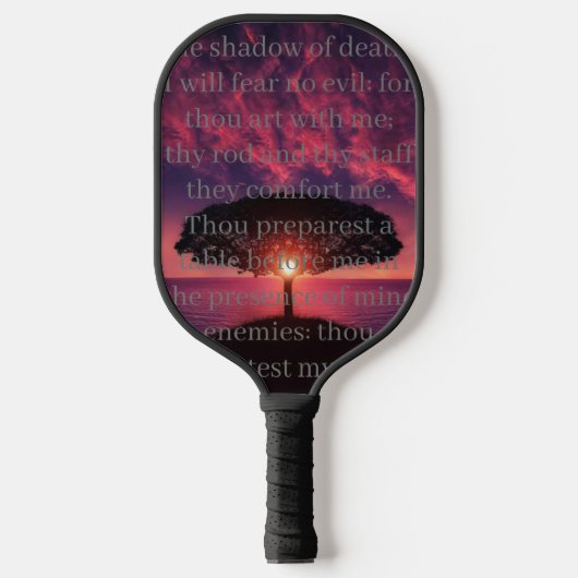 Psalm 23 - Zonnebomen Christelijk Pickleball Paddle (Voorkant)