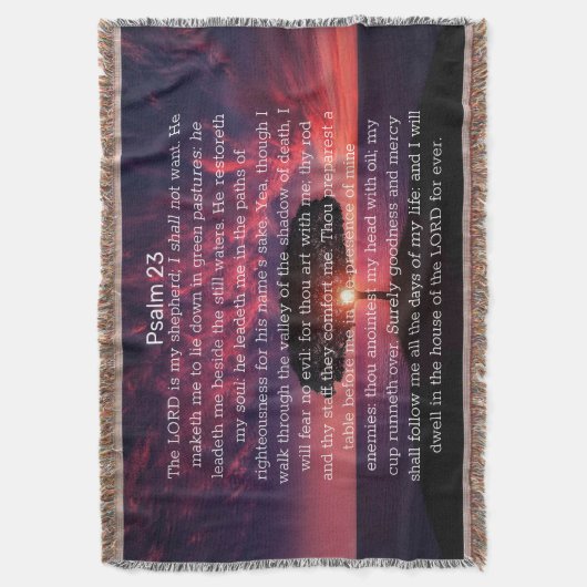 Psalm 23 - Zonnebomen Deken (Voorkant Verticaal)