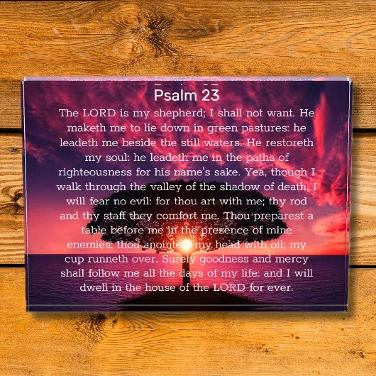 Psalm 23 - Zonnebomen Fotoblokken
