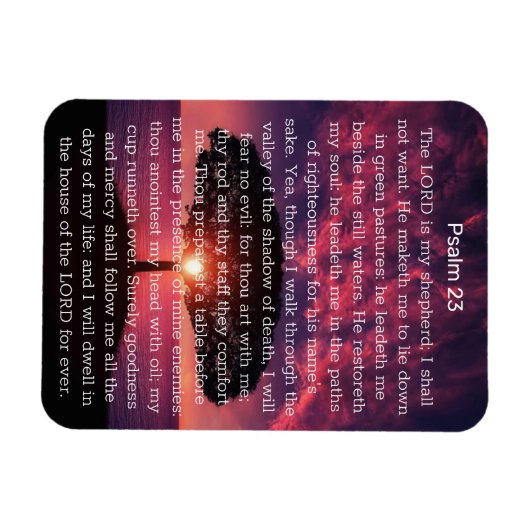 Psalm 23 - Zonnebomen Magneet (Horizontaal)