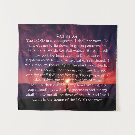 Psalm 23 - Zonnebomen Wandkleed (Voorkant (horizontaal))