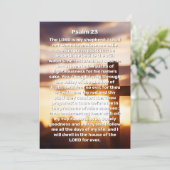 Psalm 23 Zonnekruis Viering van de begrafenis Kaart (Staand voorkant)