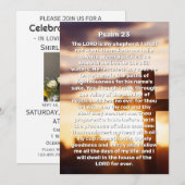 Psalm 23 Zonnekruis Viering van de begrafenis Kaart (Voorkant / Achterkant)