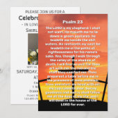 Psalm 23: Zonnekruisviering van de begrafenis Kaart (Voorkant / Achterkant)