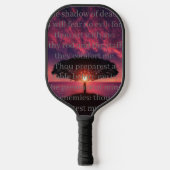 Psalm 23 Zonsondergang Boom Christelijk Pickleball Paddle (Voorkant)
