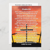 Psalm 23 Zonsondergang Kruis Viering van het Leven Kaart (Voorkant / Achterkant)