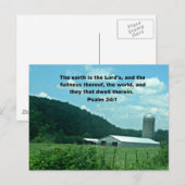 psalm 24:1 briefkaart (Voorkant / Achterkant)