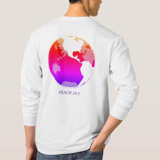 Psalm 24:1 grafisch T-shirt (Achterkant)