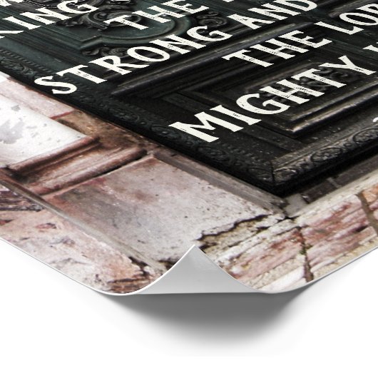 Psalm 24:7-8 Haal je hoofd omhoog, bijbel Poster (Hoek)