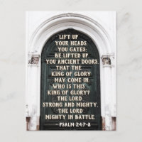 Psalm 24:7-8 Hef uw hoofden op, gij poorten