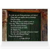 Psalm 24:7-8 Koning van Glory, Bijbelse Verse Kaar (Binnen Horizontaal (Boven))