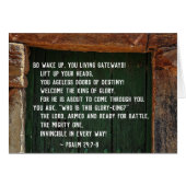 Psalm 24:7-8 Koning van Glory, Bijbelse Verse Kaar (Voorkant Horizontaal)