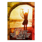 Psalm 24:7-9 King of Glory, Bijbelse Verse Kaart (Voorkant)