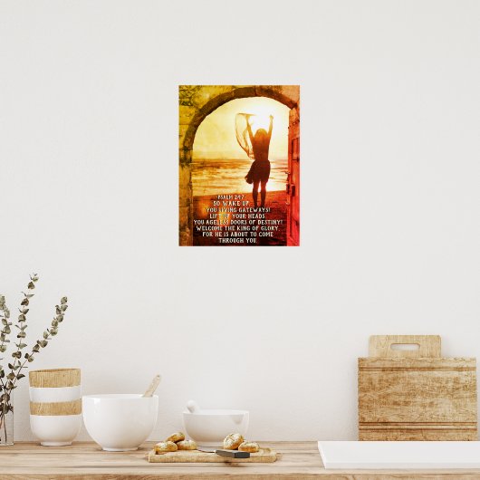 Psalm 24:7 King of Glory, Bijbelse Verse Poster (Keuken)
