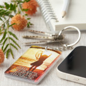 Psalm 24:7 King of Glory, Bijbelse Verse Sleutelhanger (Voorkant Rechts)