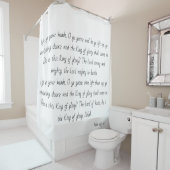 Psalm 24 Lift de ogen op King of Glory Shower Curt Douchegordijn (In situ)