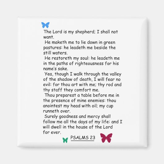 PSALM 24 magneet (Voorkant)