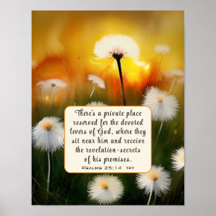 Psalm 25 14 Liefhebbers van Gods Bijbelvers Christ Poster