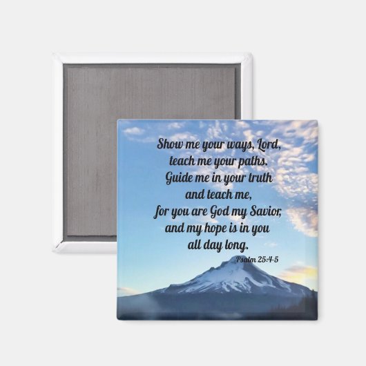 Psalm 25:4-5 magneet (Voorkant / Achterkant)