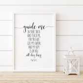 Psalm 25:5, Gids me in Uw Waarheid en leer me Poster