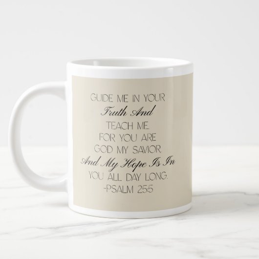 Psalm 25:5 Hope Bible Verse Mug Grote Koffiekop (Links)