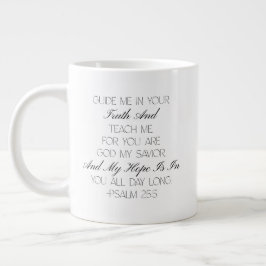 Psalm 25:5 Hope Bible Verse Mug Grote Koffiekop