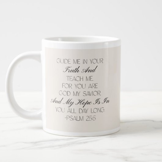 Psalm 25:5 Hope Bible Verse Mug Grote Koffiekop (Links)
