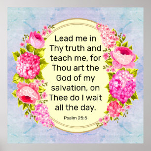 psalm 25:5 poster