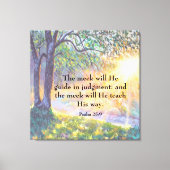 Psalm 25:9 Canvas afdrukken (Voorkant)