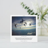 Psalm 27-13-14 COURAGE SCRIPIX-kaart Kaart (Staand voorkant)