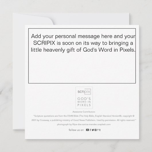 Psalm 27-13-14 COURAGE SCRIPIX-kaart Kaart (Achterkant)