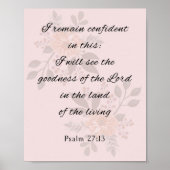 Psalm 27:13, Bijbelversie Poster (Voorkant)