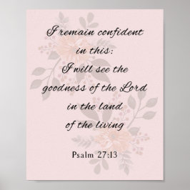 Psalm 27:13, Bijbelversie Poster